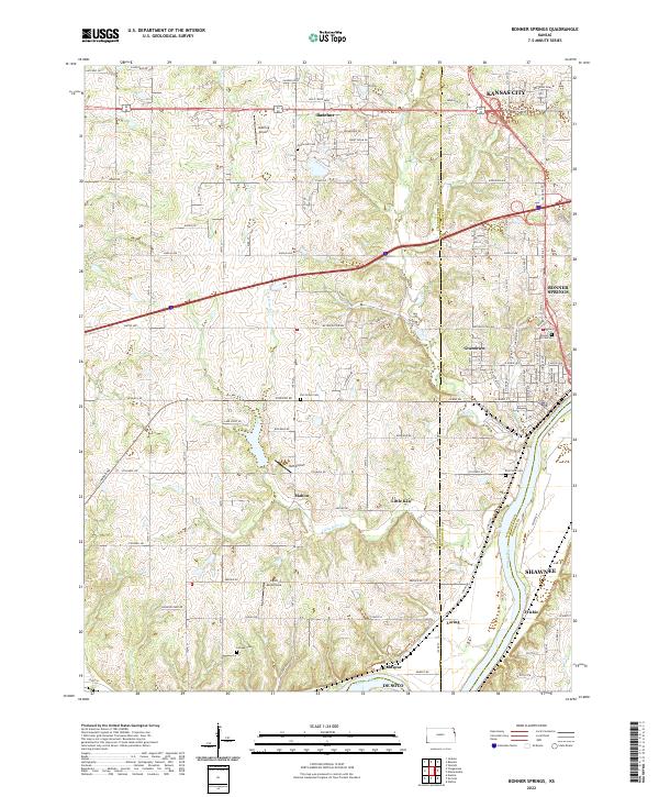 USGS Topographic Map – Bonner Springs