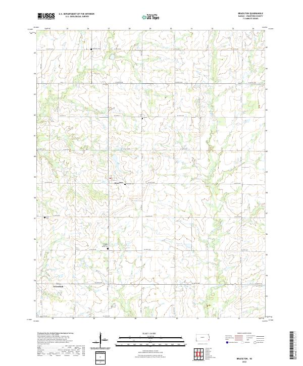 USGS Topographic Map – Brazilton