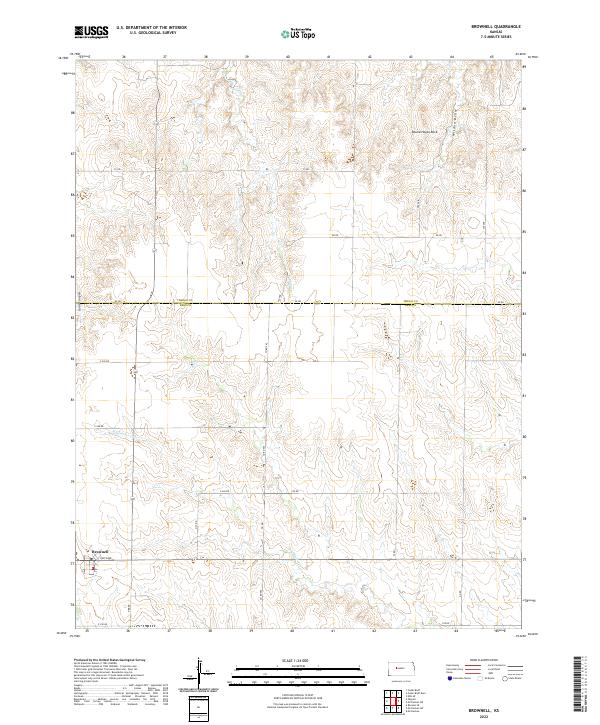 USGS Topographic Map – Brownell