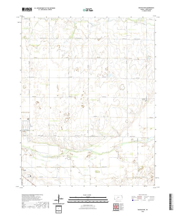 2022 Map of Bucklin NW, 2022 Print