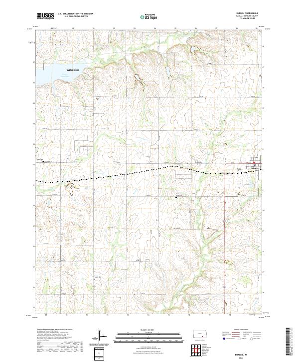 USGS Topographic Map – Burden