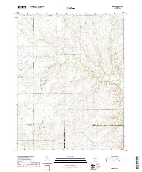 USGS Topographic Map – Burdick