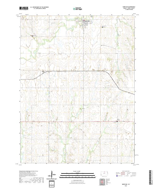 USGS Topographic Map – Burr Oak