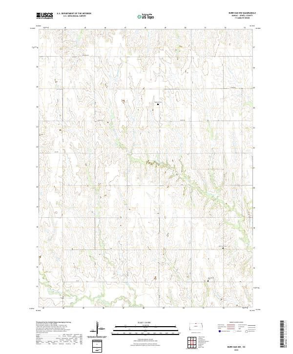 USGS Topographic Map – Burr Oak NW