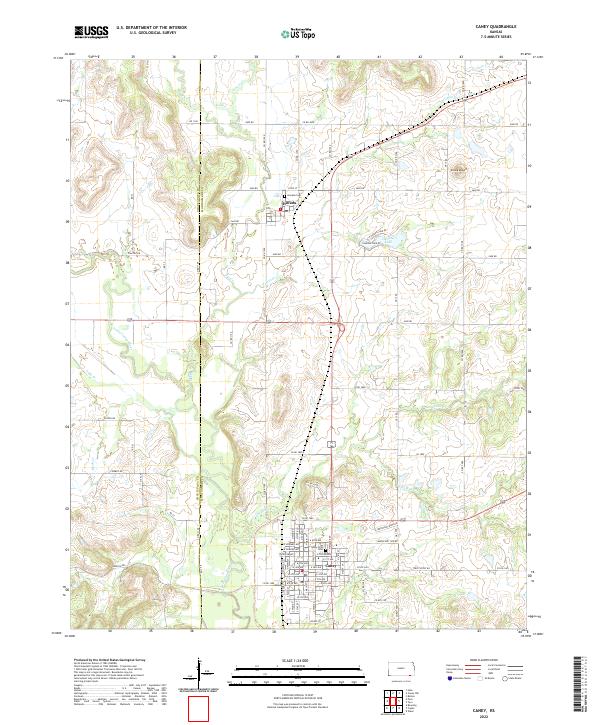 USGS Topographic Map – Caney