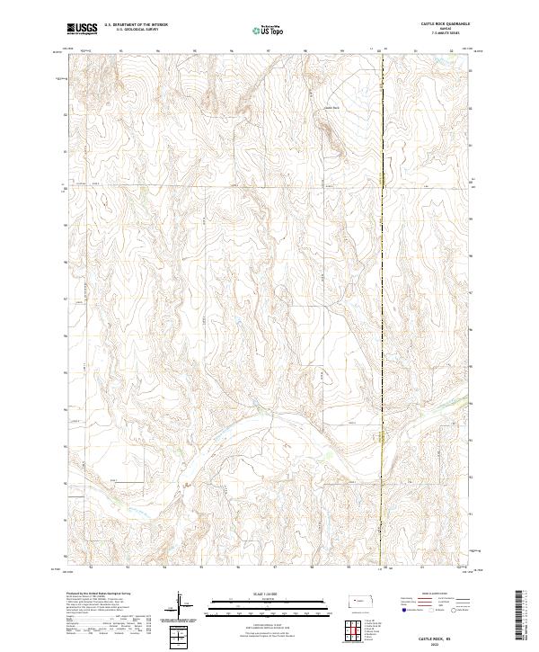 USGS Topographic Map – Castle Rock