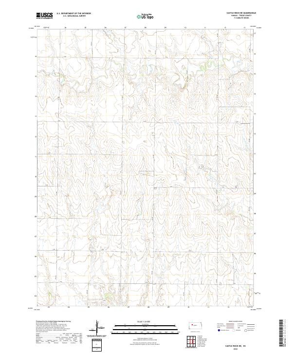 USGS Topographic Map – Castle Rock NE