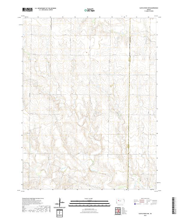 2022 Map of Castle Rock NW, 2022 Print