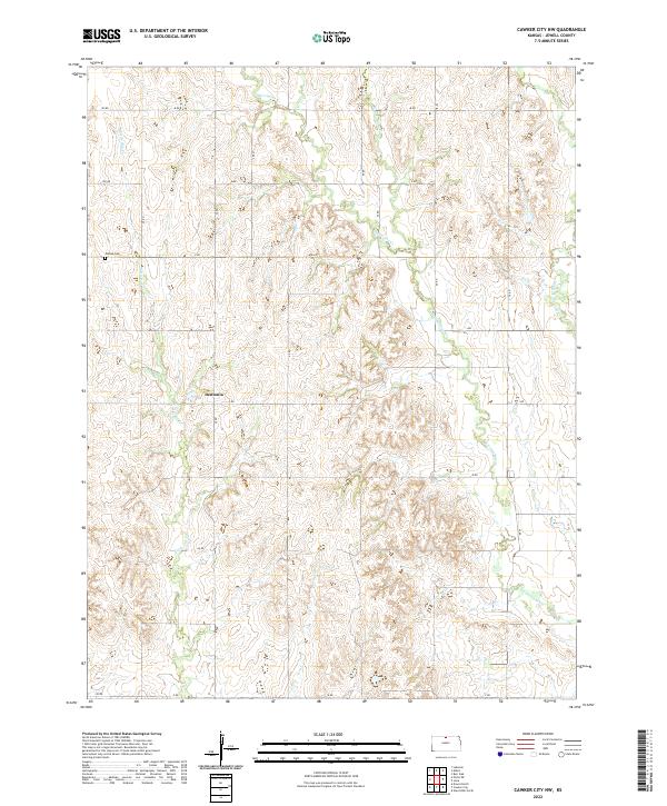 USGS Topographic Map – Cawker City NW