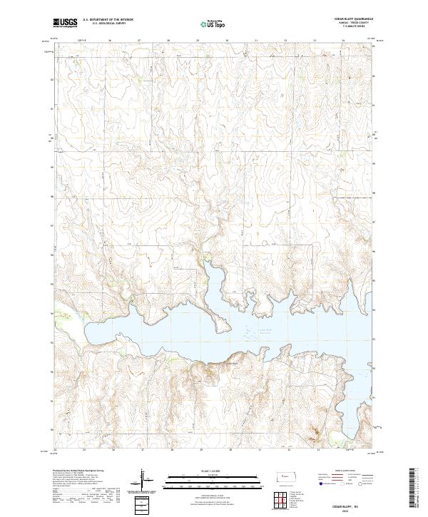 USGS Topographic Map – Cedar Bluff