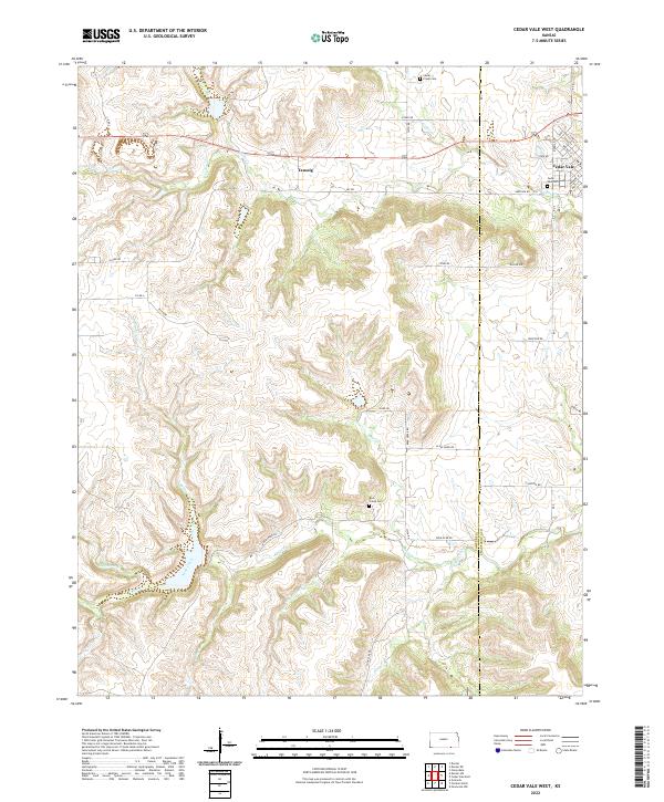 USGS Topographic Map – Cedar Vale West
