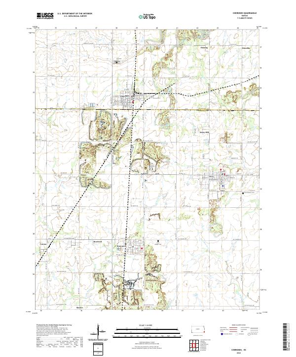 USGS Topographic Map – Cherokee