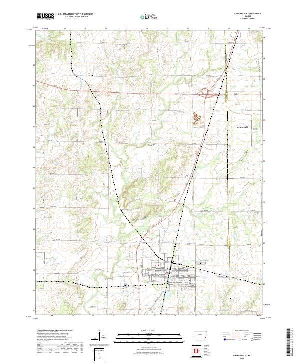 USGS Topographic Map – Cherryvale