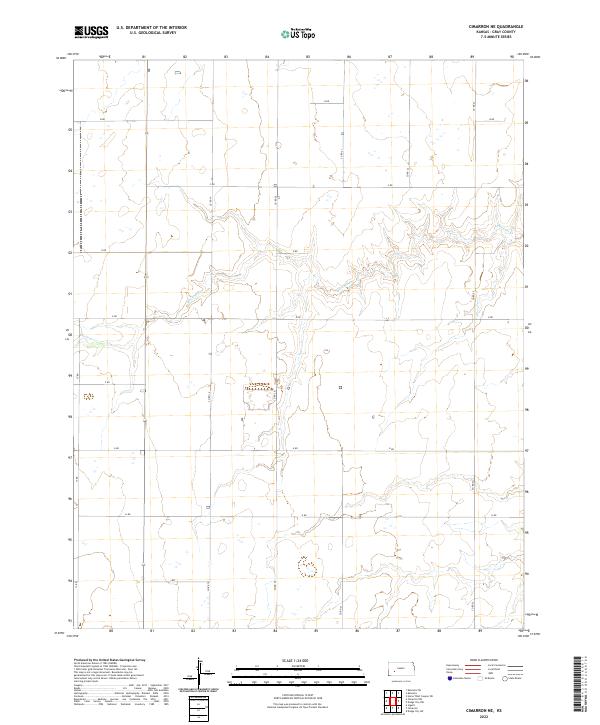 USGS Topographic Map – Cimarron NE