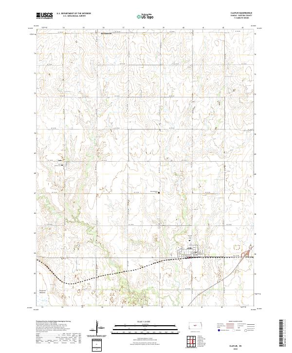 USGS Topographic Map – Claflin