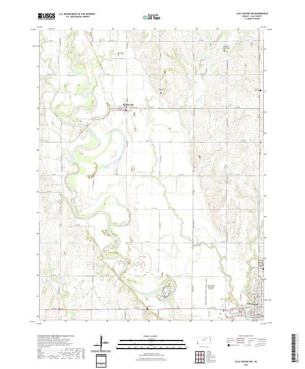 USGS Topographic Map – Clay Center NW