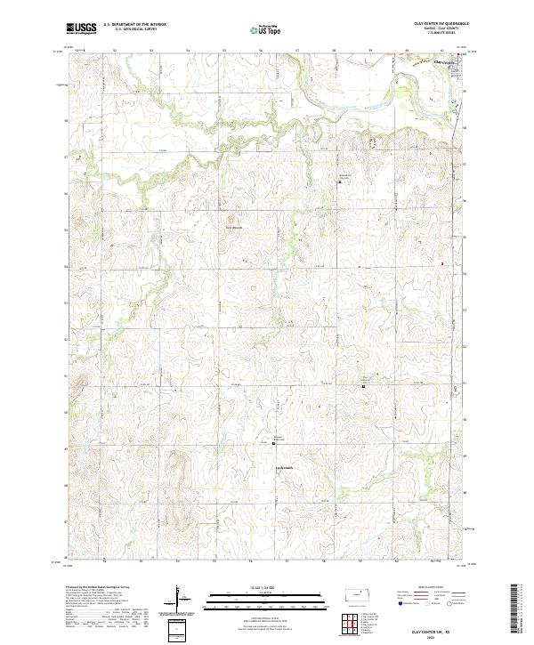USGS Topographic Map – Clay Center SW