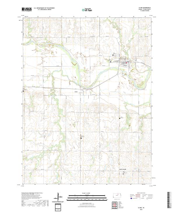USGS Topographic Map – Clyde