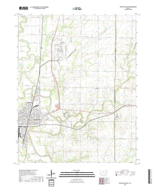 USGS Topographic Map – Coffeyville East