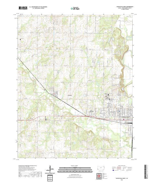 USGS Topographic Map – Coffeyville West