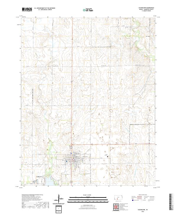 USGS Topographic Map – Coldwater