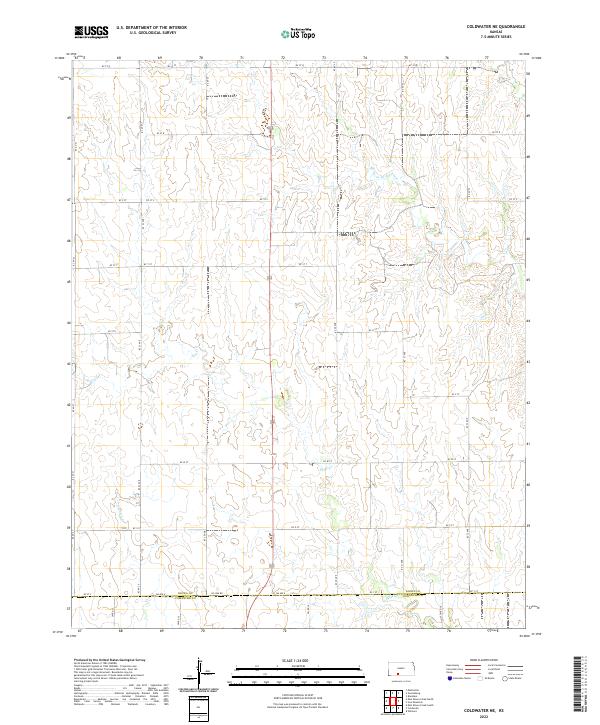 2022 Map of Coldwater NE, 2022 Print