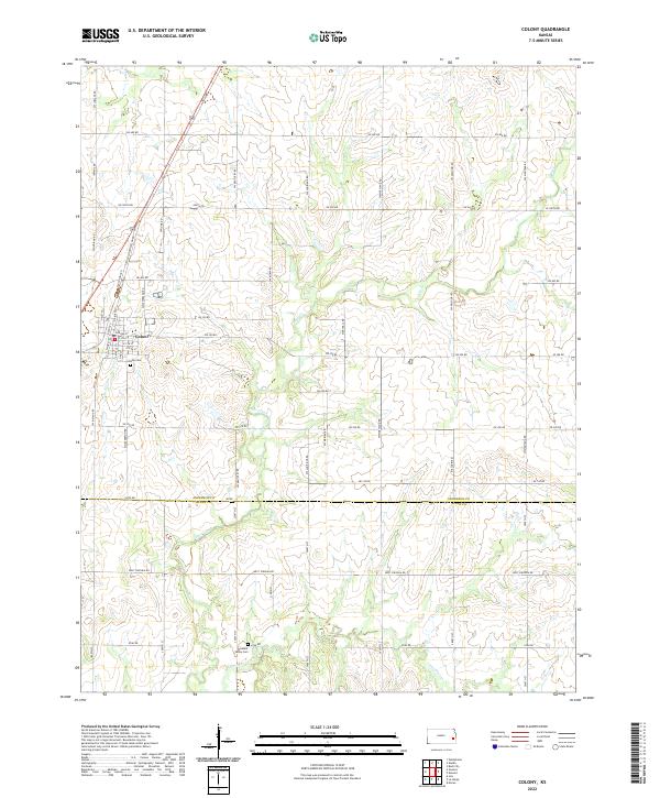 USGS Topographic Map – Colony