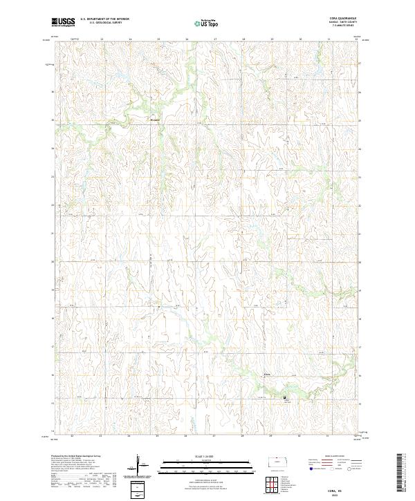 USGS Topographic Map – Cora