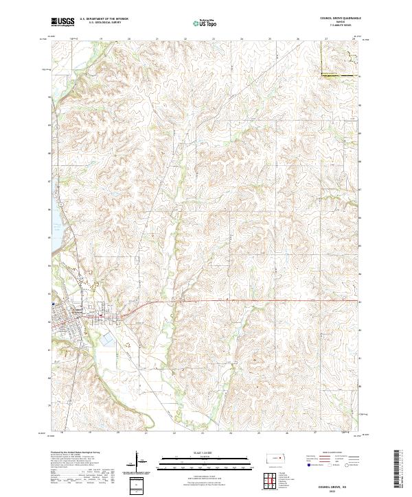 USGS Topographic Map – Council Grove
