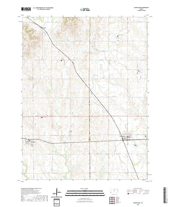 USGS Topographic Map – Courtland