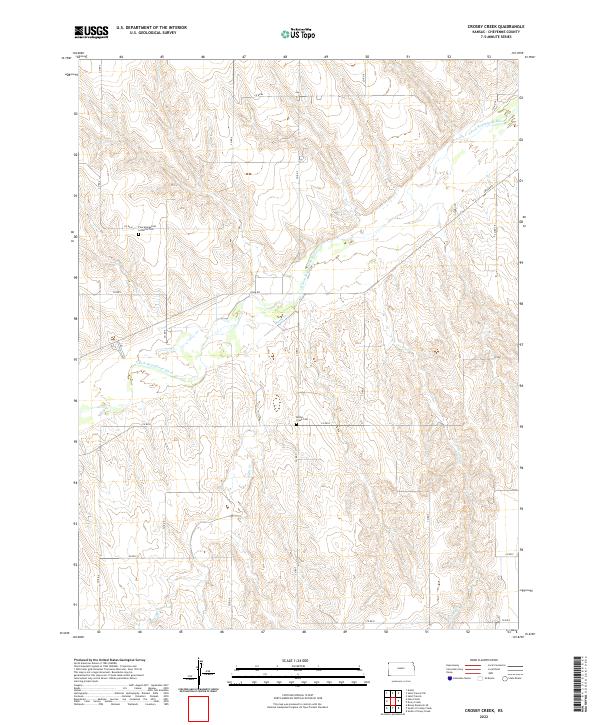 USGS Topographic Map – Crosby Creek