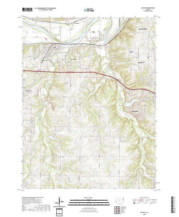 USGS Topographic Map – De Soto