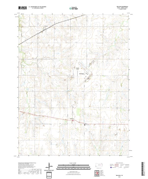 USGS Topographic Map – Delavan