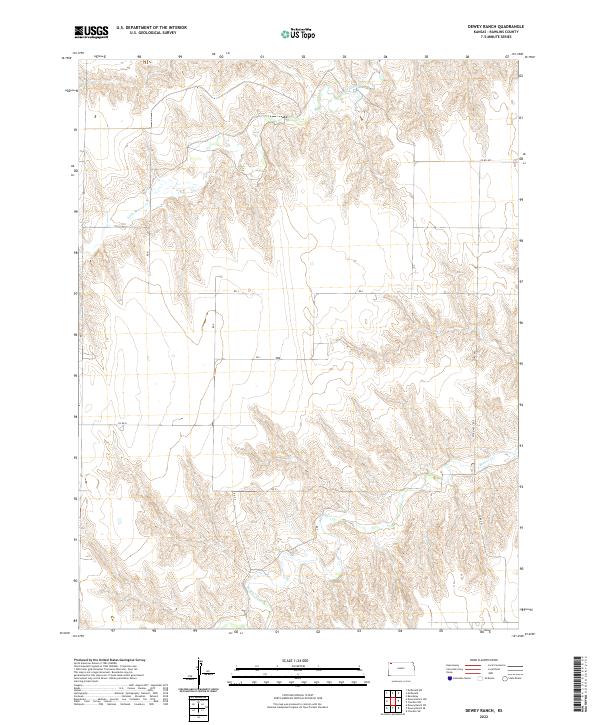 2022 Map of Dewey Ranch, 2022 Print