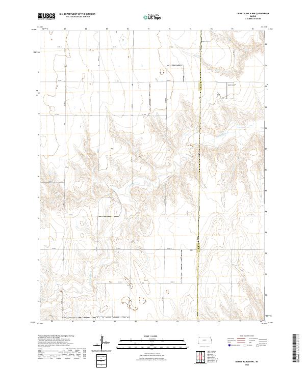 2022 Map of Dewey Ranch NW, 2022 Print