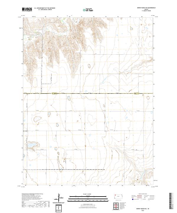 USGS Topographic Map – Dewey Ranch SE