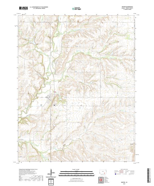 USGS Topographic Map – Dexter