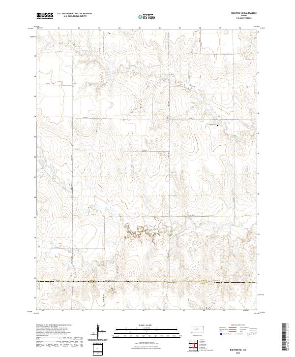 USGS Topographic Map – Dighton SE