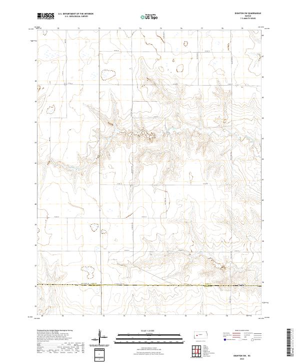 USGS Topographic Map – Dighton SW