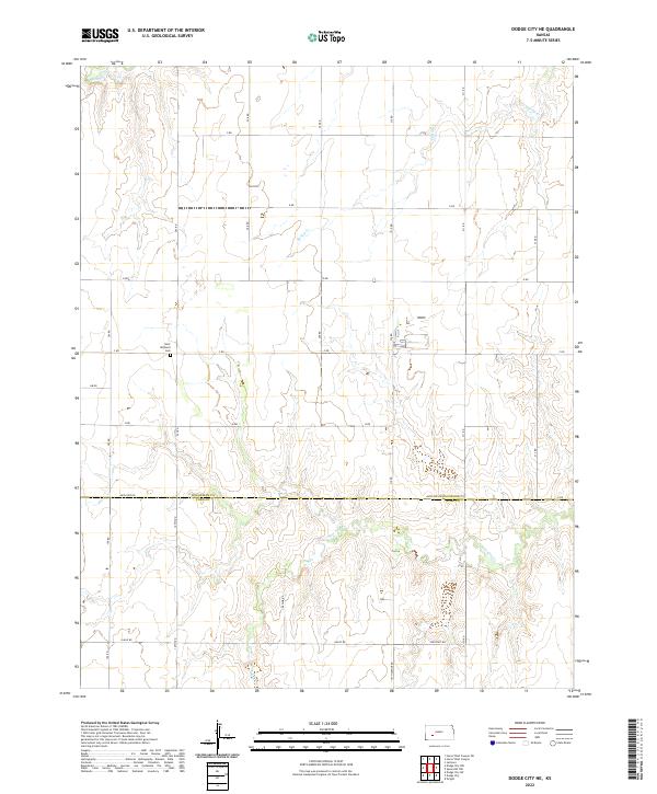 USGS Topographic Map – Dodge City NE