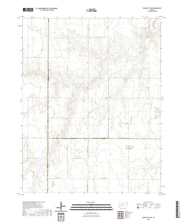 USGS Topographic Map – Dodge City NW