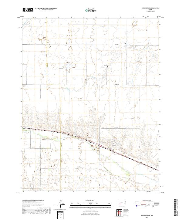USGS Topographic Map – Dodge City SW