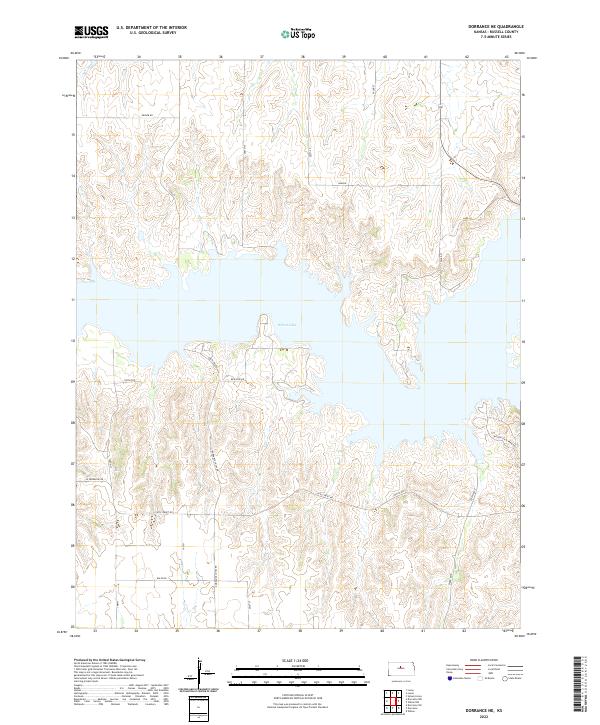 USGS Topographic Map – Dorrance NE