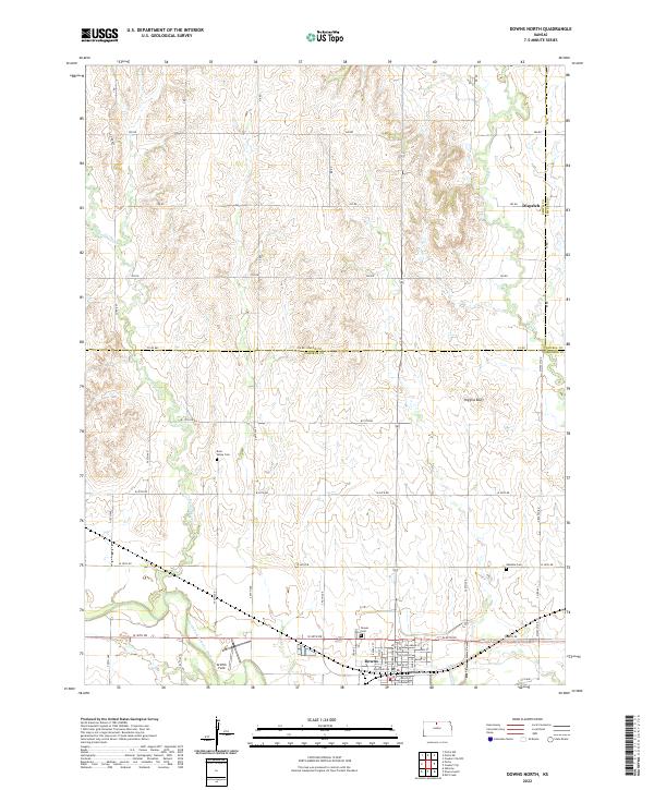 USGS Topographic Map – Downs North