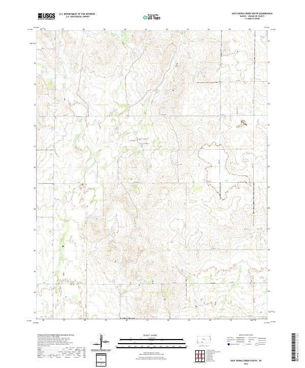 USGS Topographic Map – East Kiowa Creek South