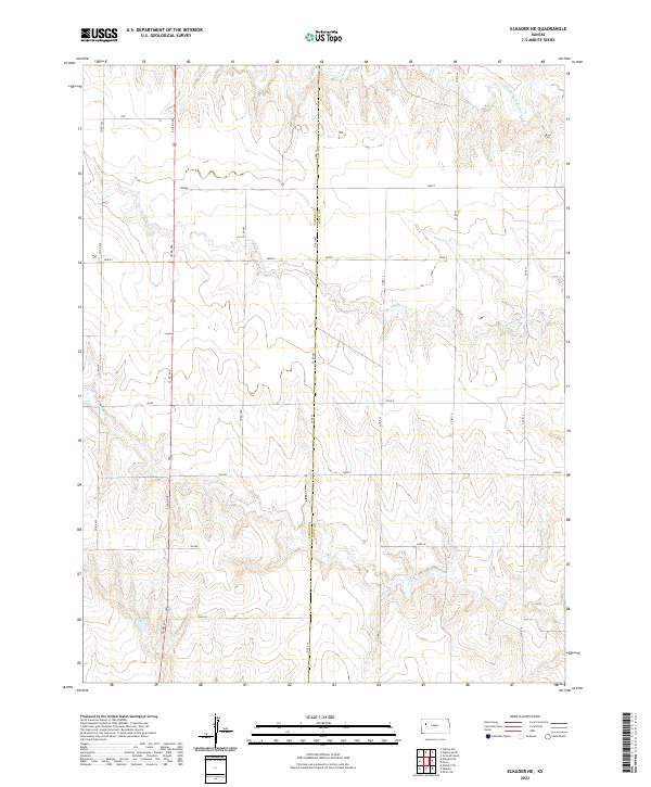 2022 Map of Elkader NE, 2022 Print