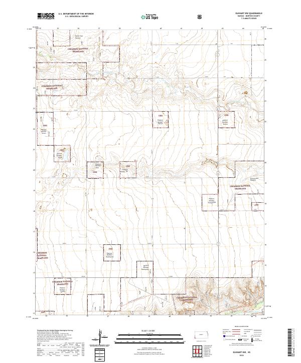 USGS Topographic Map – Elkhart NW