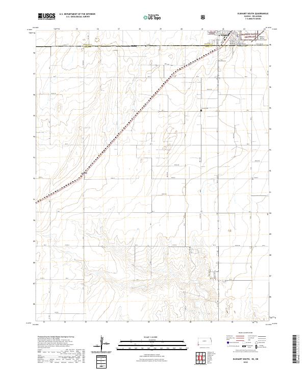 USGS Topographic Map – Elkhart South