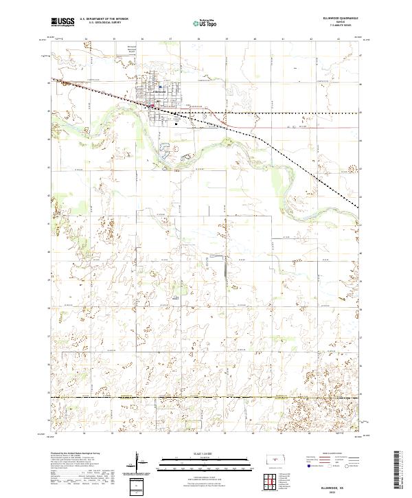 USGS Topographic Map – Ellinwood