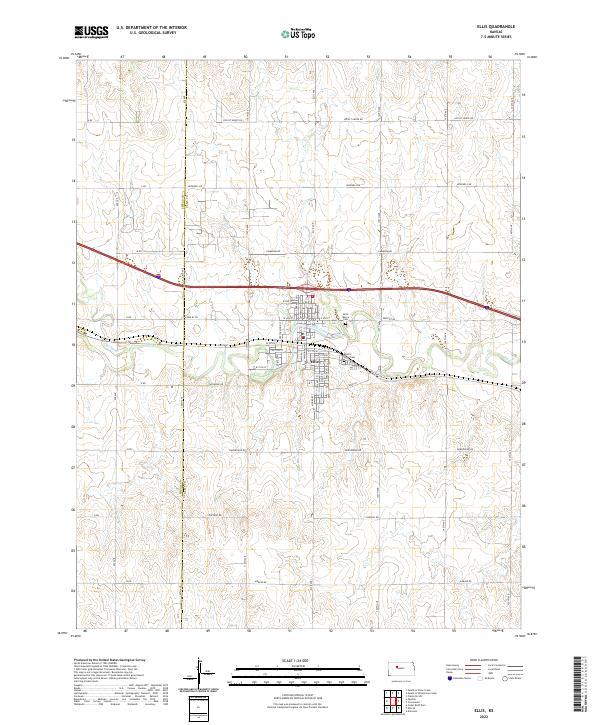 USGS Topographic Map – Ellis